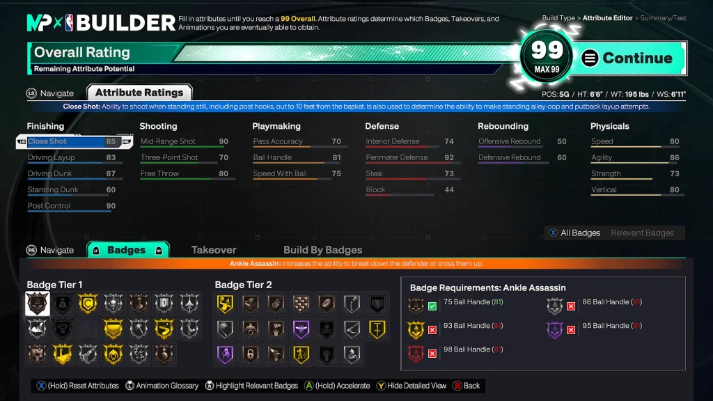 NBA 2K26 Michael Jordan build 91-92