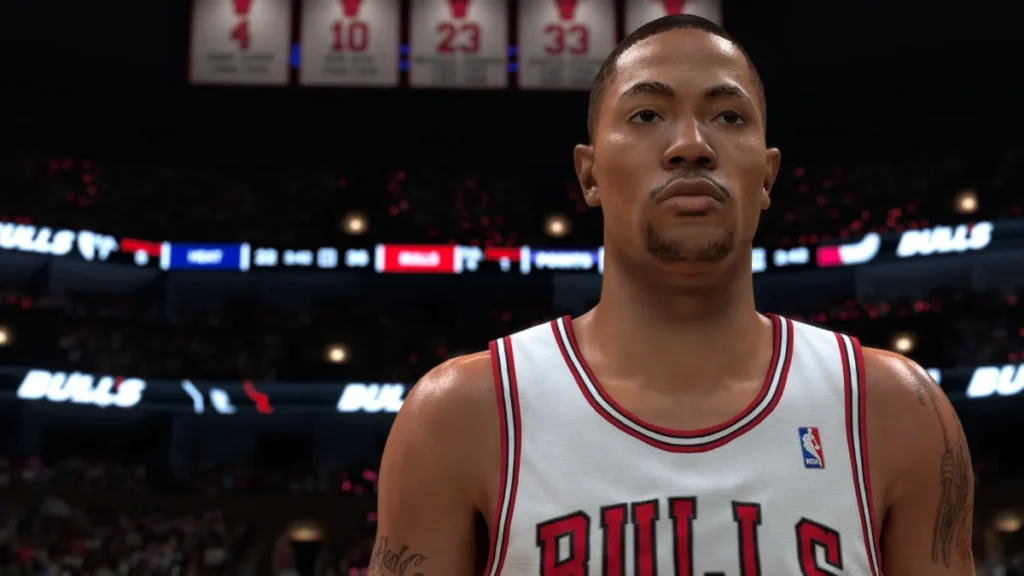 Derrick Rose in a Chicago Bulls jersey in NBA 2K27