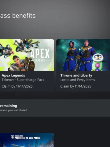 Xbox Game Pass benefits screen showing cloud playtime remaining and an option to add more playtime